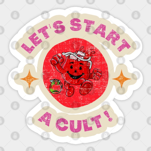 Let's Star A cult Retro art Sticker by Draw One Last Breath Horror 